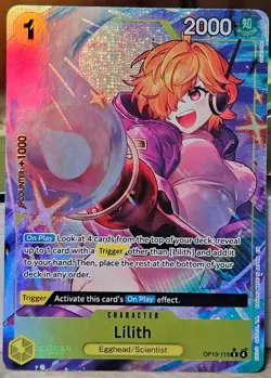 Lilith Alt Art OP13-113 Carrying On His Will One Piece TCG NM ENGLISH - Image 1