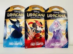 NEW Disney Lorcana The First Chapter Blister Booster Packs Sealed x3 Dif Art - Image 1