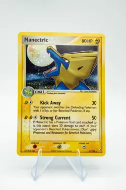 Manectric 8/100 EX Crystal Guardians Holo Rare Pokemon TCG Light Play + NM- - Image 1