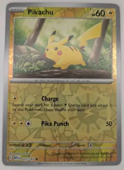 Pikachu 25/165 Pokemon TCG Scarlet & Violet 151 Reverse Holo NM - Image 1
