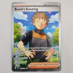 Brock's Scouting 179/159 Ultra Rare Full Art Holo SV09: Journey Together NM 2025 - Image 1