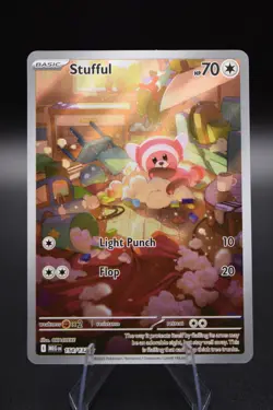 Pokemon TCG Stufful 154/132 Me01: Mega Evolution Holo NM Ungraded - Image 1