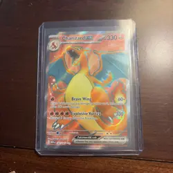Pokemon TCG Charizard EX Full Art 183/165 Scarlet & Violet 151 NM Condition - Image 1