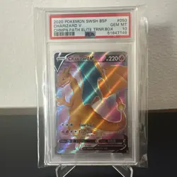 2020 POKEMON SWSH BLACK STAR PROMO #050 CHARIZARD V PSA 10 - Image 1