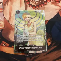 Miss.Valentine(Mikita) Box Topper Rare OP14-087 NM One Piece TCG Dash Pack - Image 1