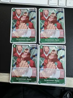 EB01-015 Scratchmen Apoo Memorial Collection One Piece Card TCG CCG 4x Playset - Image 1