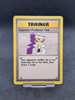 Imposter Professor Oak 73/102 Rare Base Set Pokemon Card WOTC LP-NM - Image 1