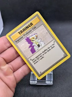 Imposter Professor Oak 73/102 Rare Base Set Pokemon Card WOTC LP-NM - Image 2