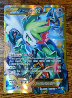 Shaymin EX 77a/108 Alternate Full Art Roaring Skies Pokemon Card VLP - Image 1