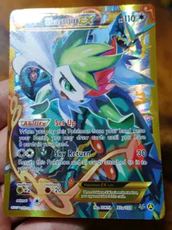 Shaymin EX 77a/108 Alternate Full Art Roaring Skies Pokemon Card VLP - Image 3