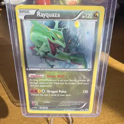 Pokemon Rayquaza XY64 Promo XY Holo Basic Card HP 120 Pokemon TCG English - Image 1