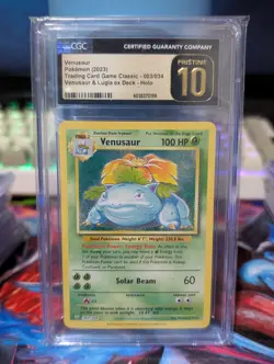 Pokemon Venusaur 003/034 Trading Card Game Classic 2023 CGC Pristine 10 Holo - Image 1