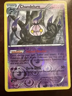 Pokemon 2011 Mod Play Chandelure Noble Victories REVERSE 60/101 Card - Image 1