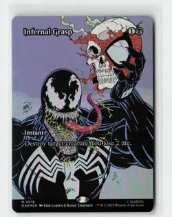 Infernal Grasp (Borderless) Marvel Universe Eternal-Legal FOIL MTG Card - Image 1