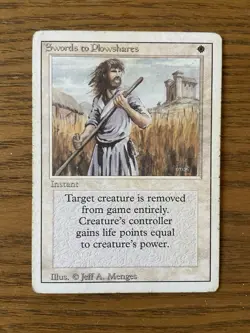 MTG Swords to Plowshares -Revised Edition Heavily Played English - Image 1