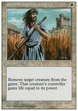 1x Swords to Plowshares Heavy Play MTG Magic - Kid Icarus - - Image 1