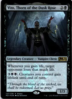 Vito, Thorn of the Dusk Rose R Core Set 2021 M21 Legendary Creature — Vampire Cl - Image 1