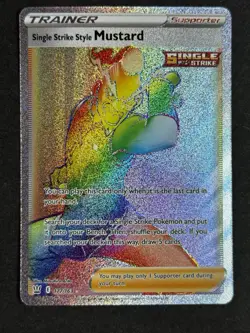 Single Strike Style Mustard 177/163 Battle Styles Secret Rare Pokemon NM/MINT - Image 1