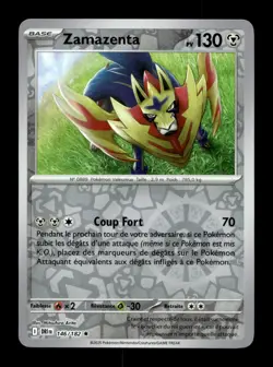 Carte Pokemon Zamazenta Reverse 146/182 Rivalites Destinees Francais - Image 1