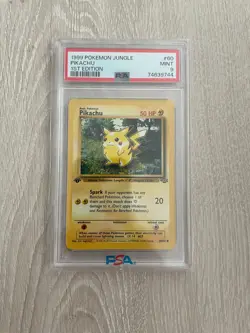 1999 POKEMON Jungle 1st EDITION Pikachu #60/64 PSA 9 MINT - Image 1