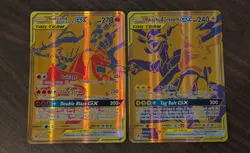 Pokemon Pikachu & Zekrom AND Reshiram & Charizard GX Jumbo Cards SM247 SM248 - Image 1