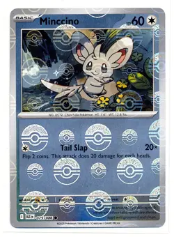 Pokemon Minccino (Poke Ball Pattern) 075/086 Black Bolt Reverse Holo Common - Image 1