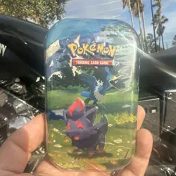 Pokemon Mega Evolution—Ascended Heroes Mini Tin Zorua Cramorant Booster Packs - Image 1