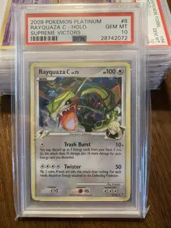 2009 Pokemon Platinum Supreme Victors Rayquaza C Lv. 73 Holo 8/147 PSA 10 POP 76 - Image 1