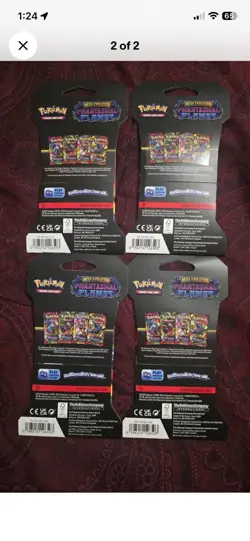 Pokemon TCG, Mega Evolution, PHANTASMAL FLAMES Booster Pack Lot of 10 New/Sealed - Image 2
