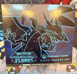 Pokemon TCG Phantasmal Flames ETB Pokemon Center Exclusive *Free Protector Case* - Image 1