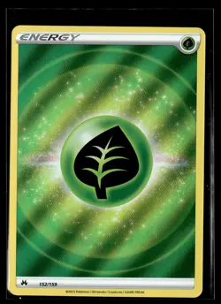 Pokemon TCG Crown Zenith #152/159 Grass Energy (Texture Full Art) - Image 1