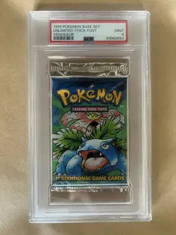 Pokemon Base Set Booster 1999 Pack WOTC Venusaur PSA 9 THICK FONT MINT!! - Image 1