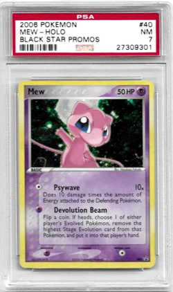 2006 Pokemon Mew - 040 (Challenge Set) 040 Nintendo Holo Black Star Promo PSA 7 - Image 1
