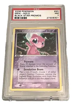2006 Pokemon Mew - 040 (Challenge Set) 040 Nintendo Holo Black Star Promo PSA 7 - Image 4