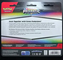 Pokemon TCG Prismatic Evolutions Tech Sticker Collection Glaceon 3 Pack Sealed - Image 2