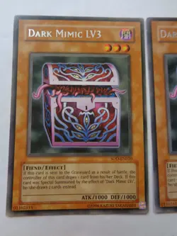 Playset: 3x Dark Mimic LV3 SOD-EN010 (Rare, Unlimited, Played / MP) Yugioh - Image 3