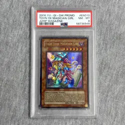 2006 Yu-Gi-Oh! Toon Dark Magician Girl JUMP-EN010 Shonen Jump Magazine PSA 8 - Image 1