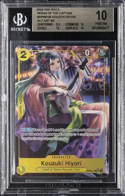 2024 ONE PIECE OP06-WINGS OF THE CAPTAIN ALTERNATE ART #106 KOZUKI HIYORI BGS 10 - Image 1