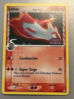 Latias Holon Phantoms Rare Pokemon Card 21/110 70 HP Reverse Holo 2006 - Image 2