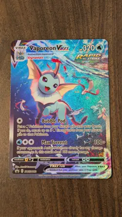 JUMBO Oversized Vaporeon VMAX Card Alt Art SWSH182 Pokemon Premium Collection NM - Image 1