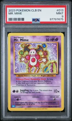 PSA 9 MINT 2023 POKEMON CLB-TRADING CARD GAME CLASSIC #013 MR. MIME - Image 1