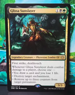 magic the gathering - Glissa Sunslayer - Legendary Creature - Phyrexian Elf - Image 1