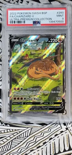 Charizard V 2022 Pokemon SWSH BSP FULL ART Ultra Premium Collection PSA 9 (500) - Image 1