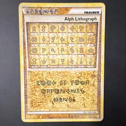 Pokemon Alph Lithograph Ultra Rare Holo Heartgold & Soulsilver Trainer ONE - Image 2