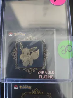 Pokemon Striking Popping Candy 24k Gold Plated Sticker Lot - Image 4
