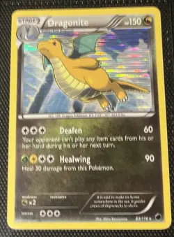 Pokemon TCG Dragonite 83/116 Plasma Freeze Cosmos Holo Rare LP - Image 1