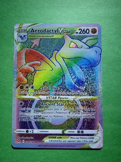 Pokemon TCG SWSH11: Lost Origin #199/196 Aerodactyl VSTAR (Secret) NM - Image 1