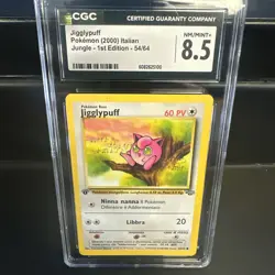 1999 Pokemon Jungle TCG 1st Edition 54/64 JIGGLYPUFF CGC 8.5 NM/MINT+ - Image 1