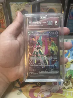Pokemon Iron Valiant ex 249/182 Paradox Rift SIR TAG 9 Mint - Image 1