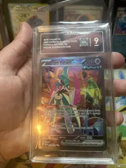 Pokemon Iron Valiant ex 249/182 Paradox Rift SIR TAG 9 Mint - Image 3